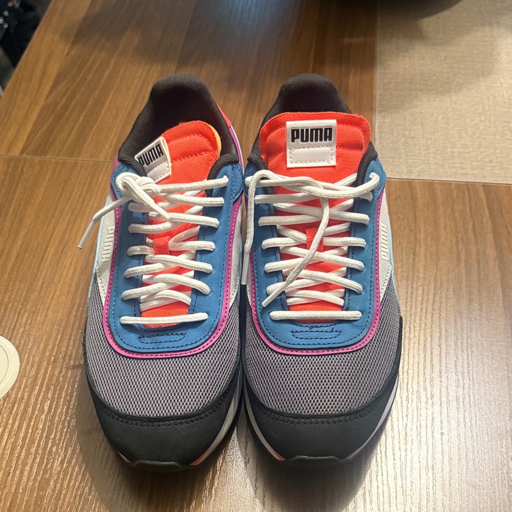 PUMA Men's Blue and Orange Sneakers